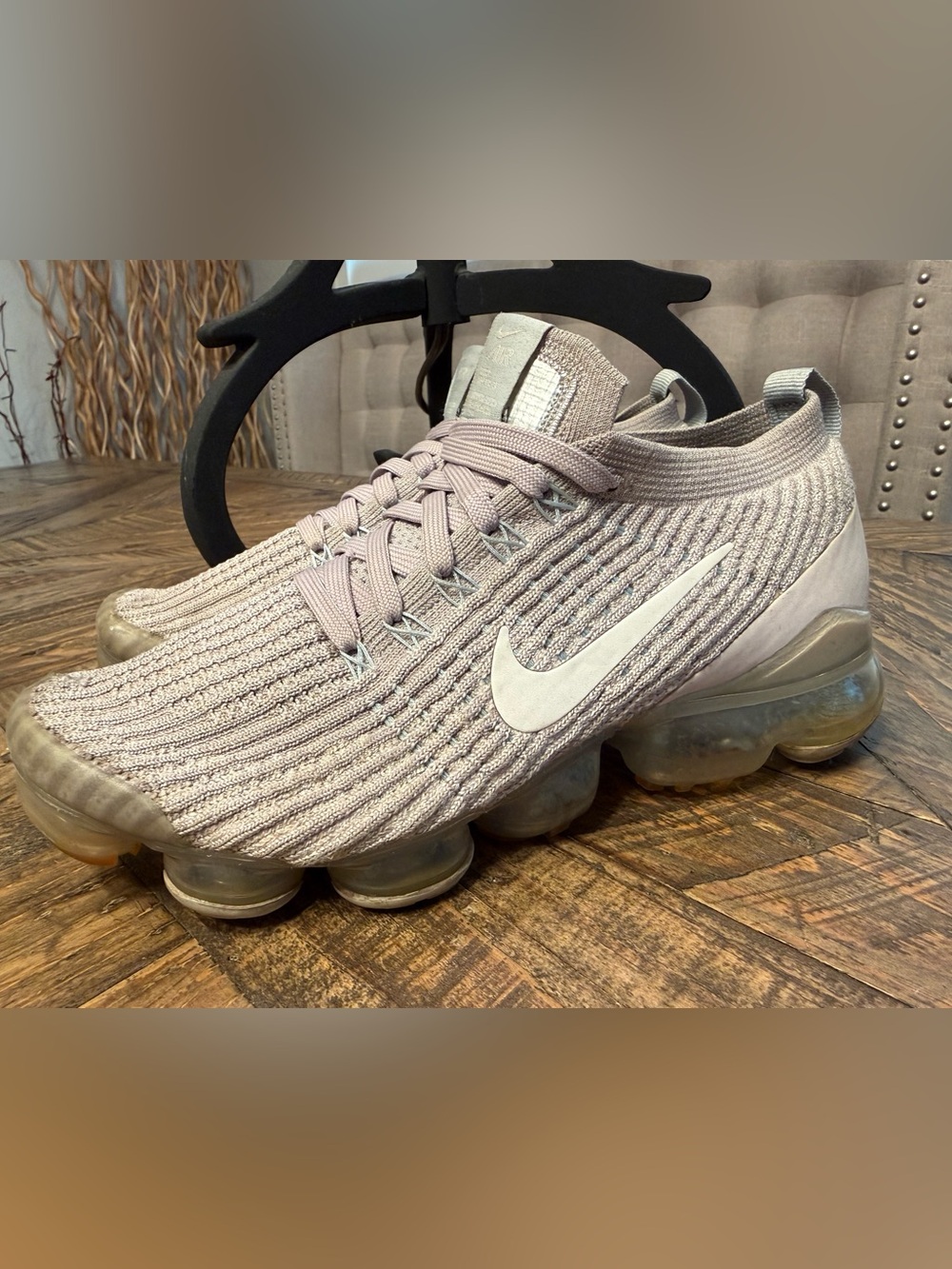 Nike Women's VaporMax Flyknit Sneaker - Nude Pink